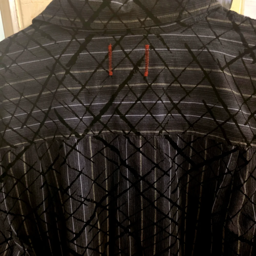 Vintage Black and Gray Checkered Dress Shirt - Picture 3 of 6